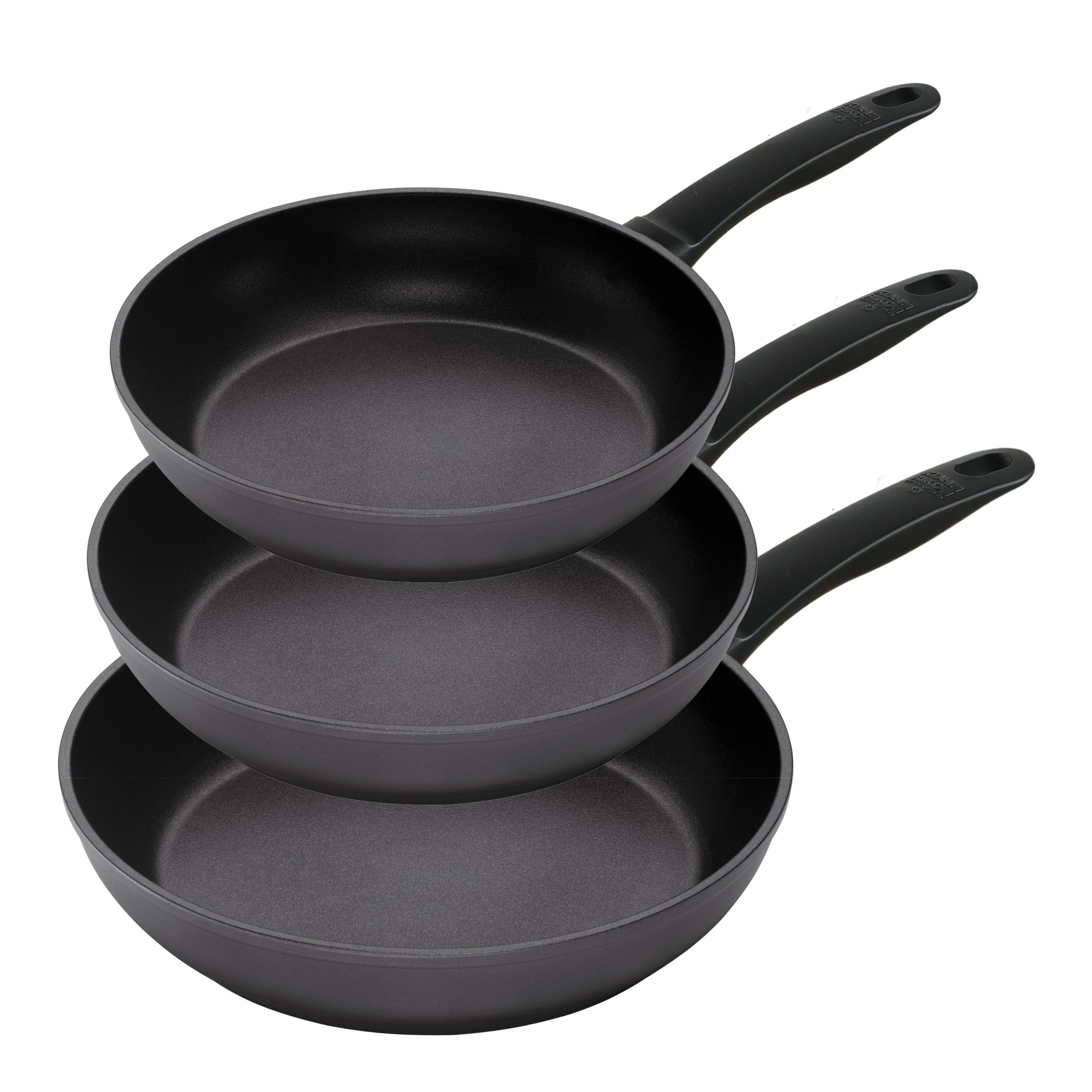 Set 3 sartenes EASY INDUCTION 18/22/26 cm | Antiadherente titanio | Apta inducción | Cocina sin aceite