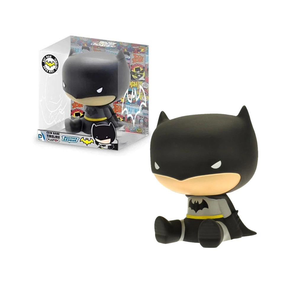 Plastoy DC COMIC- Hucha Chibi SUPERMAN,BATMAN,JOCER,HARLEY QUINN,MULTICOLOR,REGALO,ANIME,FIGURA COLECCION,