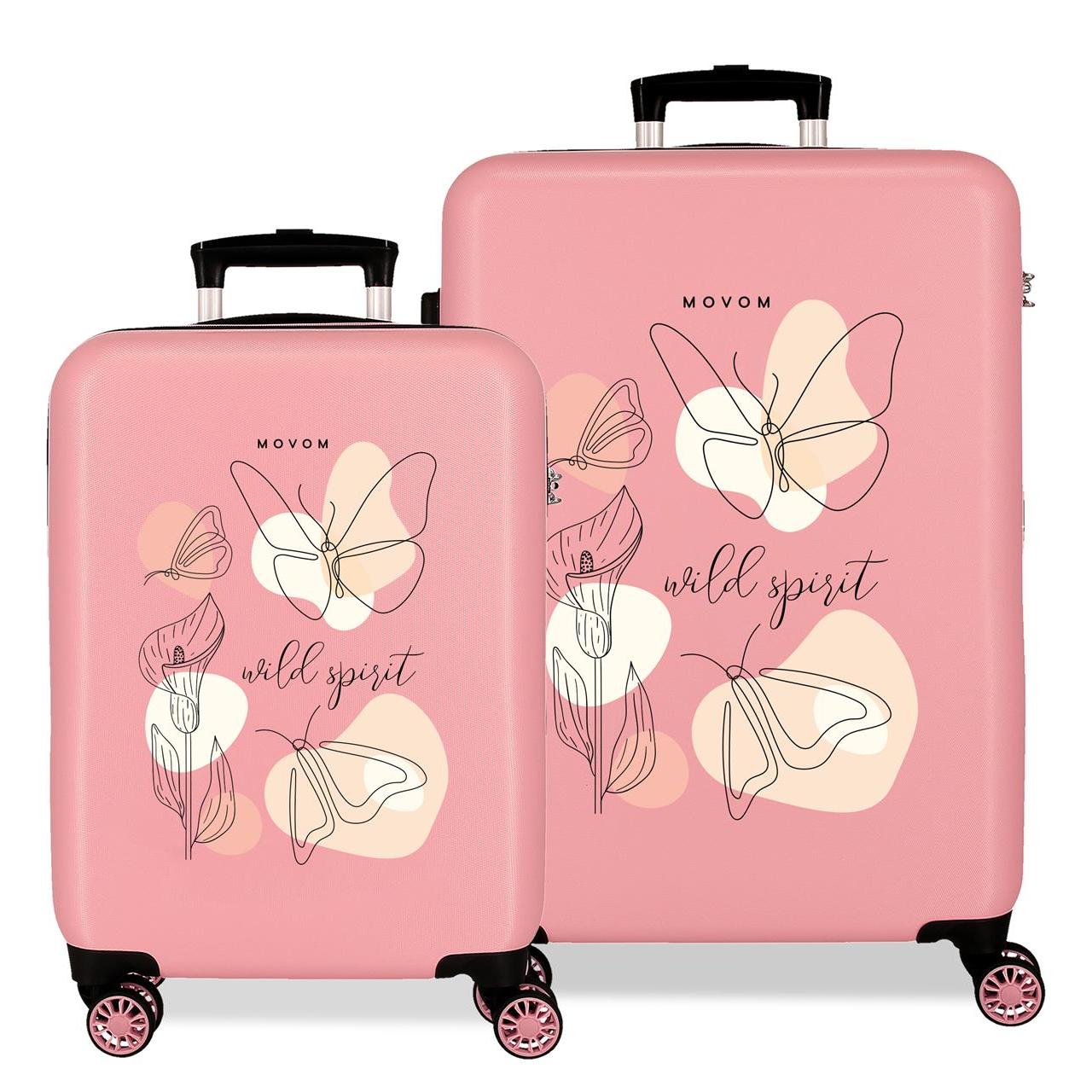 Juego de maletas Movom Luggage ABS con capacidad de 90L Nude