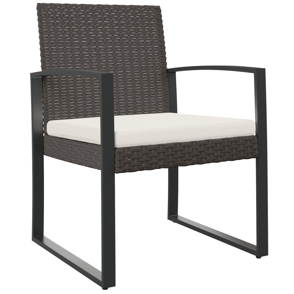 vidaXL Sillas de comedor de jardín 2 uds PP aspecto ratán