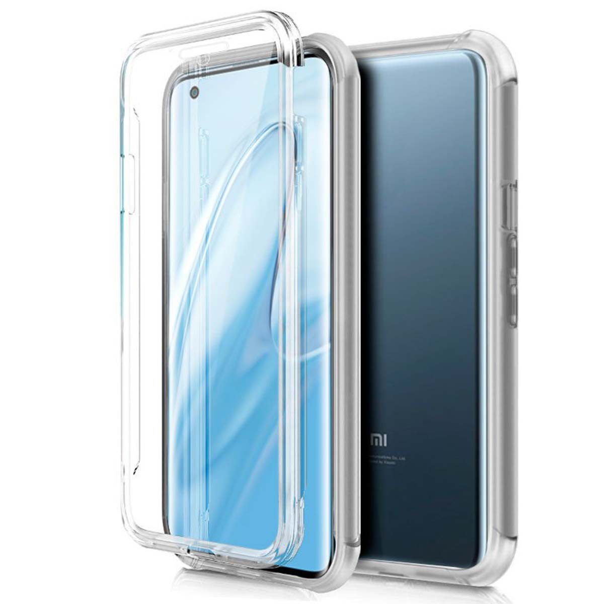 Tumundosmartphone Funda Completa Transparente Pc + Tpu Full Body 360 para Xiaomi Mi 10 / Mi 10 Pro