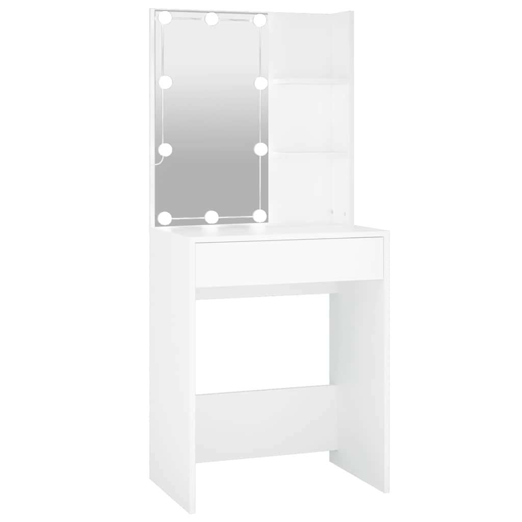 vidaXL Tocador con LED color 60x40x140 cm en color Roble Sonoma/Gris sonoma/Madera antigua y más