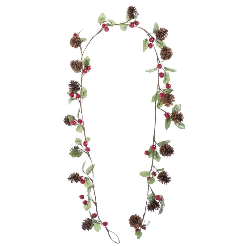 Gerimport Guirnalda Navidad Piñas Plástico 170 Cm Decoración Navideña
