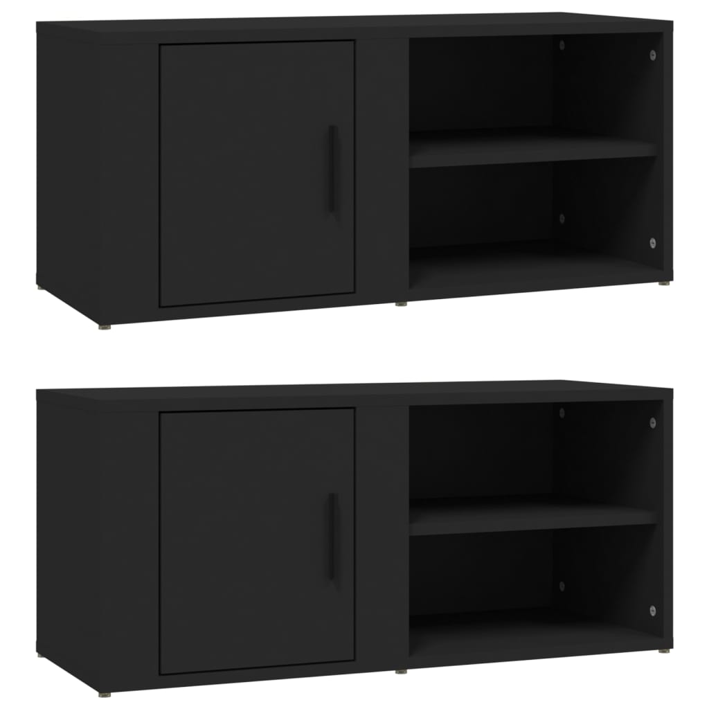 Vidaxl Mueble TV 2 Uds Madera Contrachapada 80x31,5x36 Cm