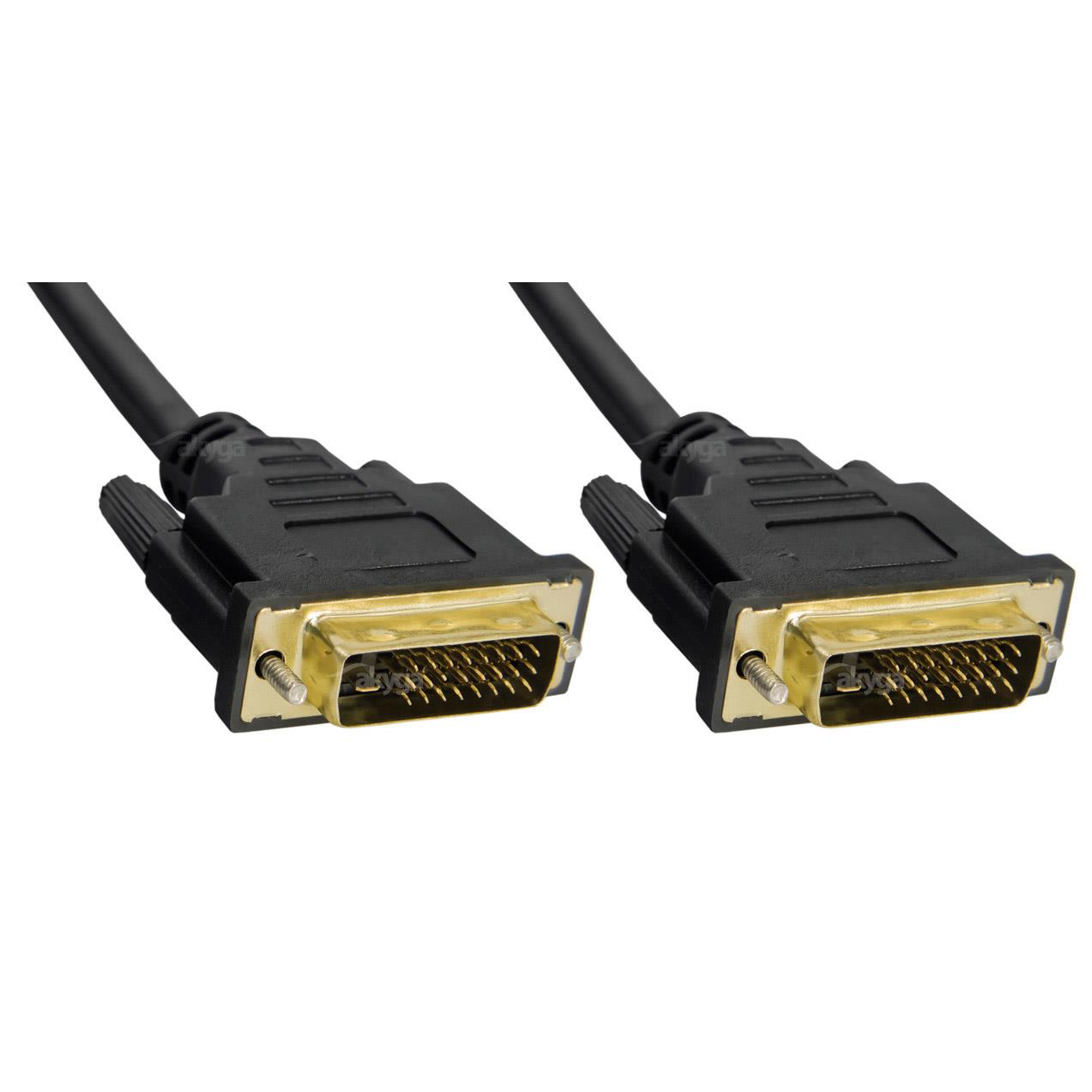 Akyga AK-AV-06-DVI Cable (24 + 1 pin, Dual Link, Full HD, Male to Male, 1.8 m)