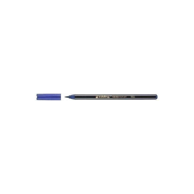 Edding - ROTUL.EDDING 1340 BRUSHPEN AZUL - Pack de 10 unidades 1340003
