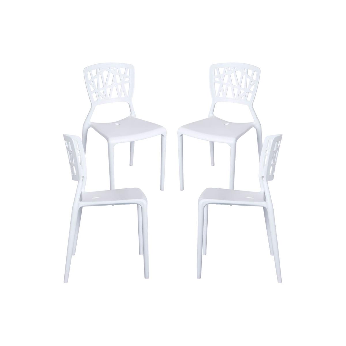 Regalos Miguel - Packs Sillas Jardín - Pack 4 Sillas Delta - Blanco