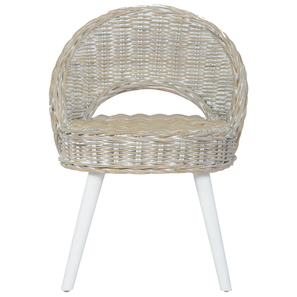 vidaXL Butaca de ratán kubu Blanco, Gris, Negro Sillon Dormitorio Sillon Comodos Silla Relax Sillón Sofá