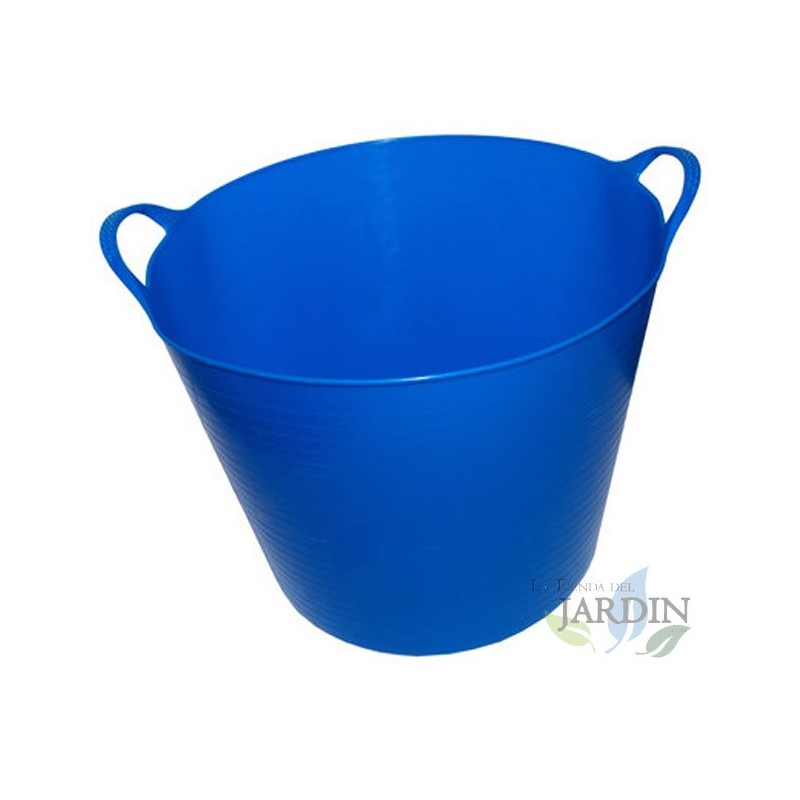 SUINGA Capazo de Jardín Azul 35 Litros | Bolsa Rígida para Recoger Hojas y Residuos | Capazo Multiusos para Jardinería
