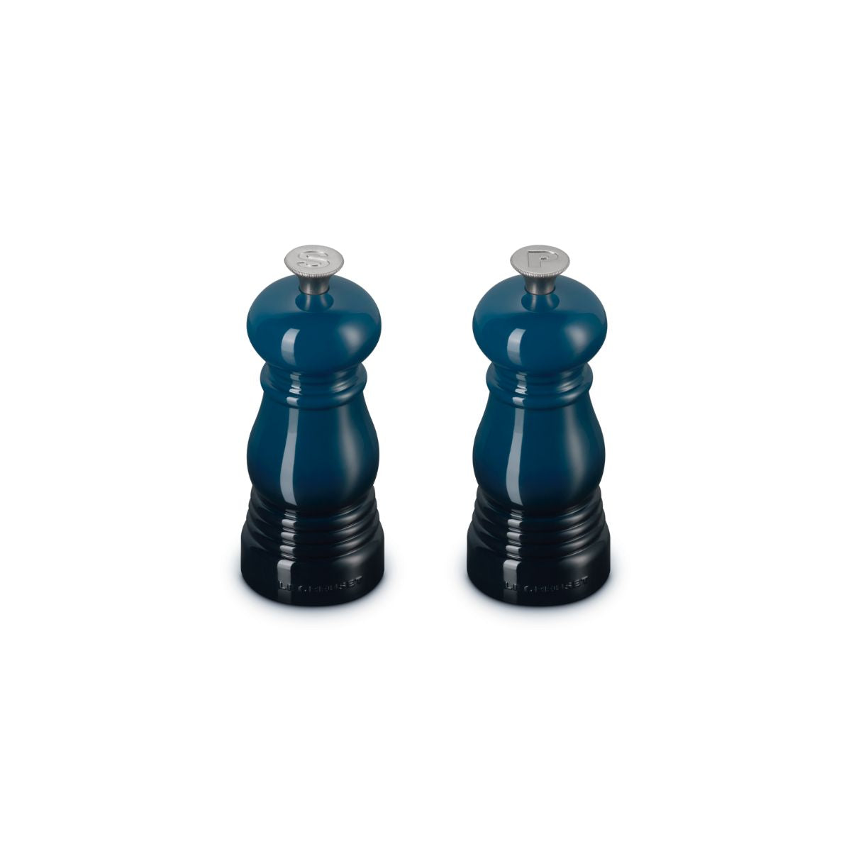 Mini Molinillos para Especias Le Creuset - Set de Dos Piezas para Sal y Pimienta con Tecnología de Molienda Cerámica Reforzada, Color Clásico Francés