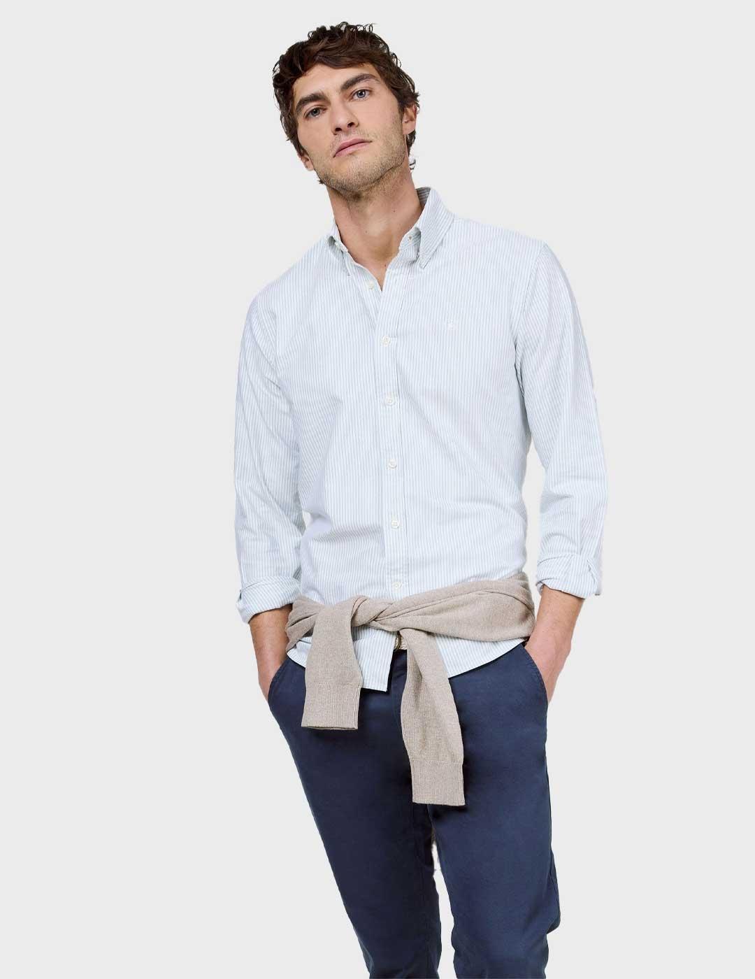 El Ganso Oxford Yale camisa verde para hombre