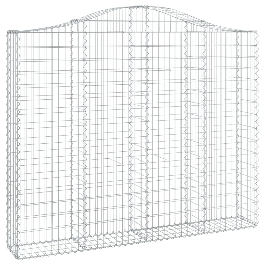 vidaXL Cesta gaviones forma arco hierro galvanizado 200x30x160/180 cm