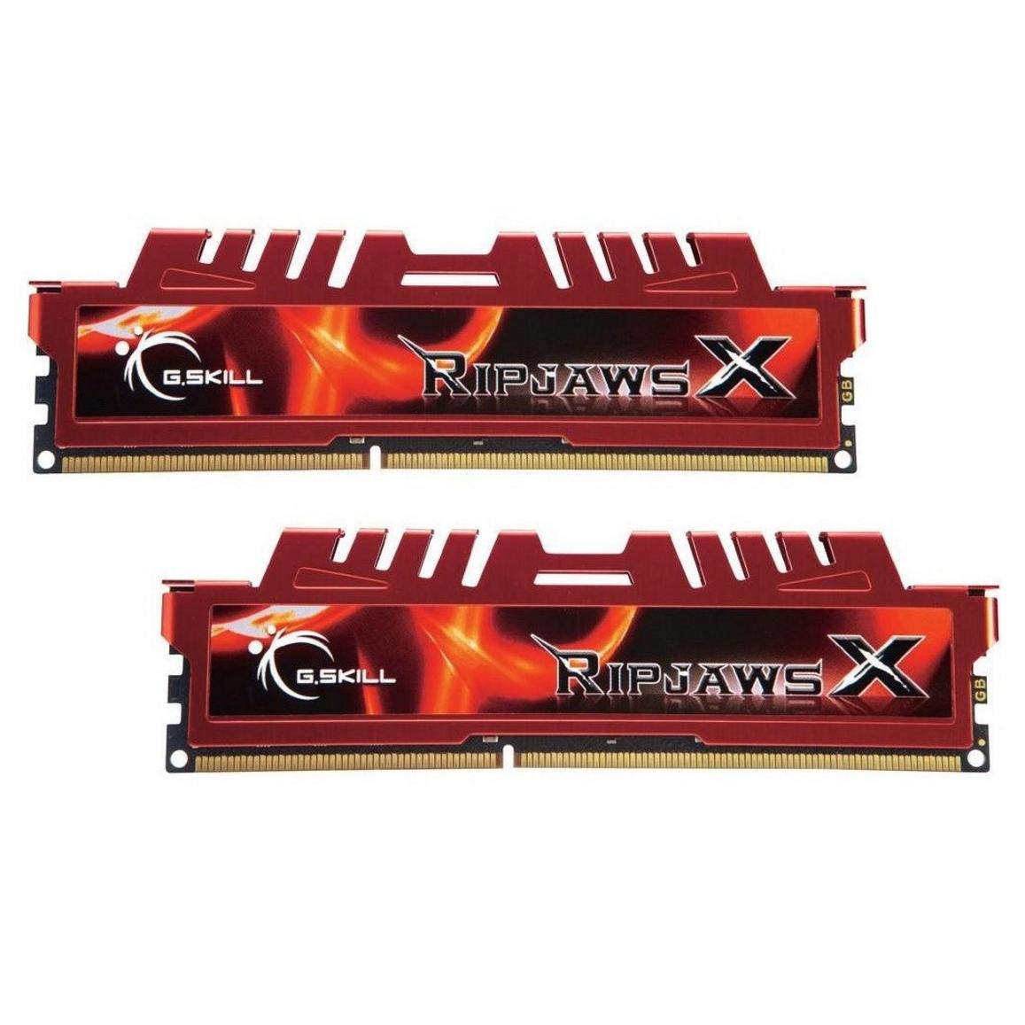 G.Skill - F3-12800CL10D-16GBXL - RipJawSX de 16 GB - memoria RAM (kit de 2 x 8 GB, DDR3-1600 MHz, PC3 12800, CL 10), rojo