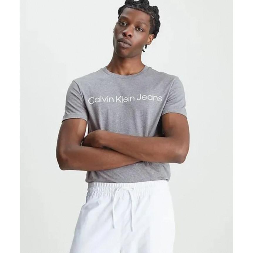 Calvin Klein - Calvin Klein-Camiseta Holgada con logo estampado en el pecho para Hombre, Manga corta y Cuello redondo, Diferentes Modelos y Colores