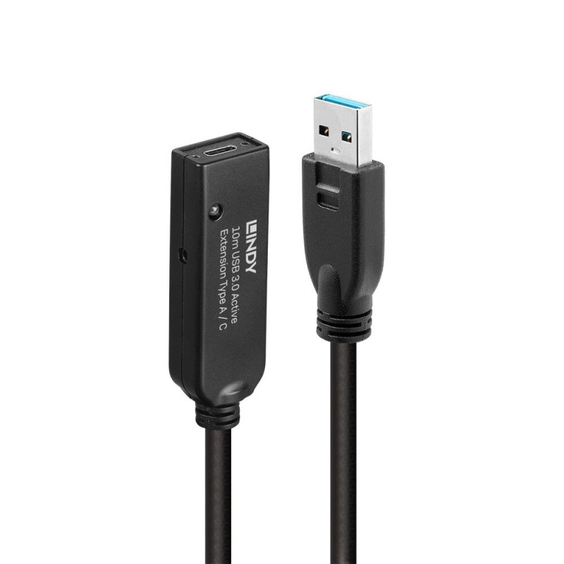 Lindy - 43376 cable USB USB 3.2 Gen 1 (3.1 Gen 1) 10 m USB A USB C Negro 43376