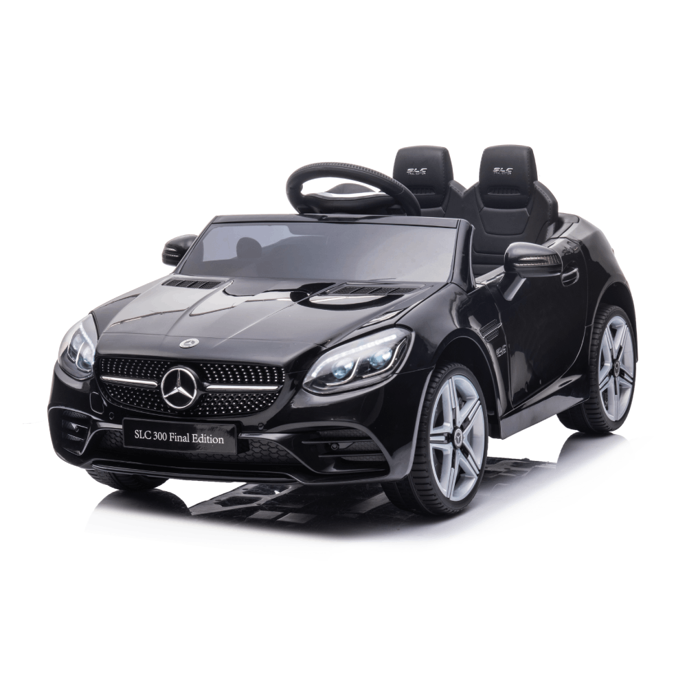 DEVESSPORT Coche Eléctrico Mercedes SLC 300 12V para Niños de 3-6 Años, Mando a Distancia Faros LED Bocina Música TF USB