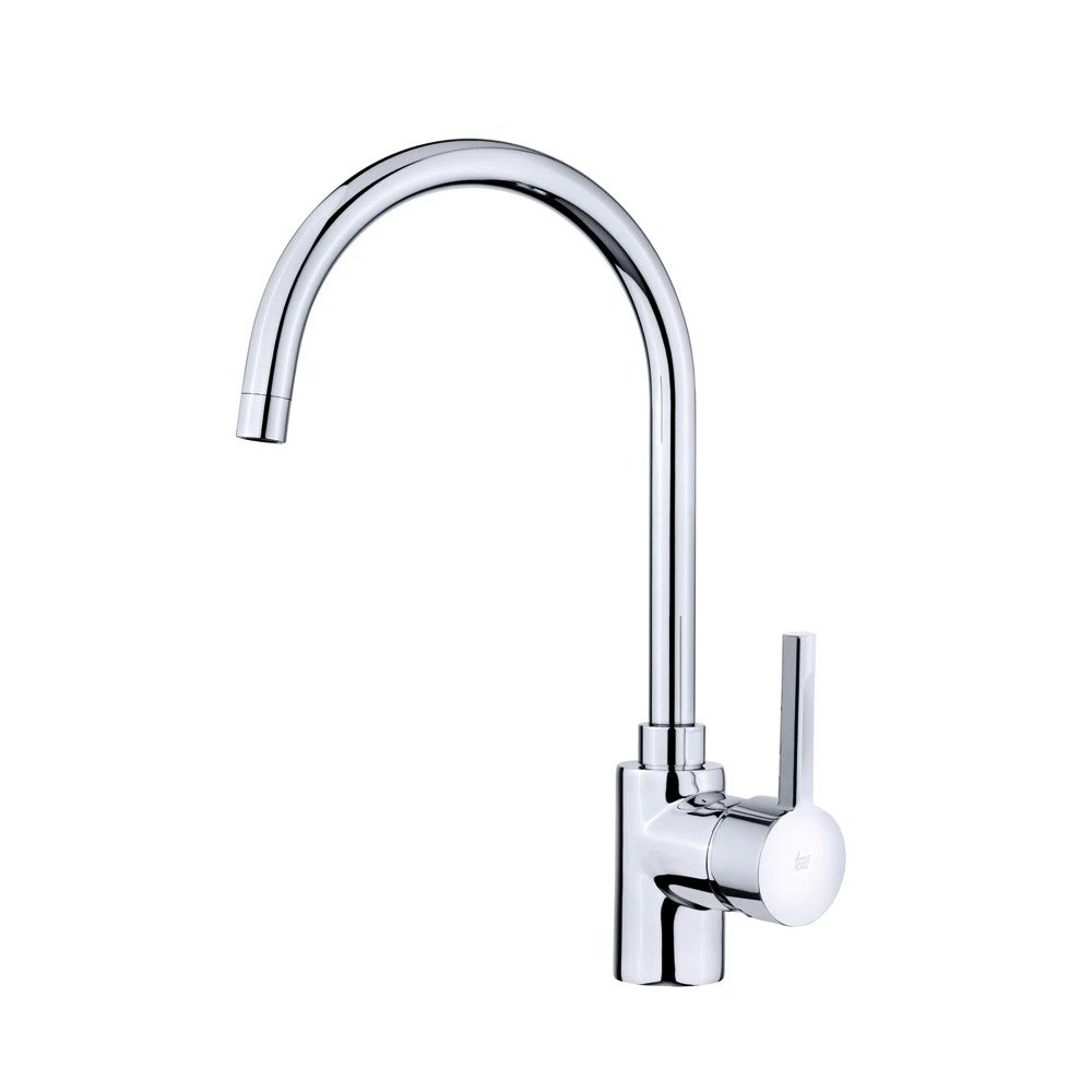 TEKA - Grifo de cocina ARK 915 con caño alto giratorio y extensible, altura máxima 35,1 cm, acabado cromo brillante para uso diario en fregadero