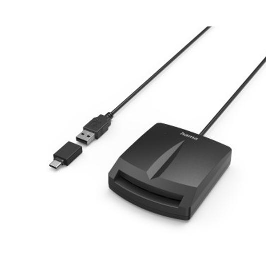 Leitor de cartão de cidadão hama dni 4.0 usb-a e usb-c