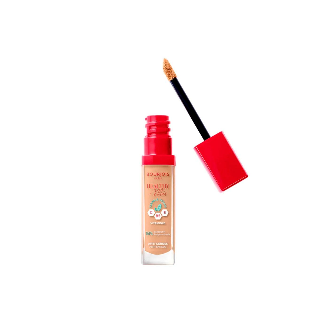 Bourjois - Corrector Healthy Mix con Vitaminas para ojeras, de cobertura media-alta y textura deslizante, ideal para pieles sensibles y efecto saludable natural con sensación de frescura