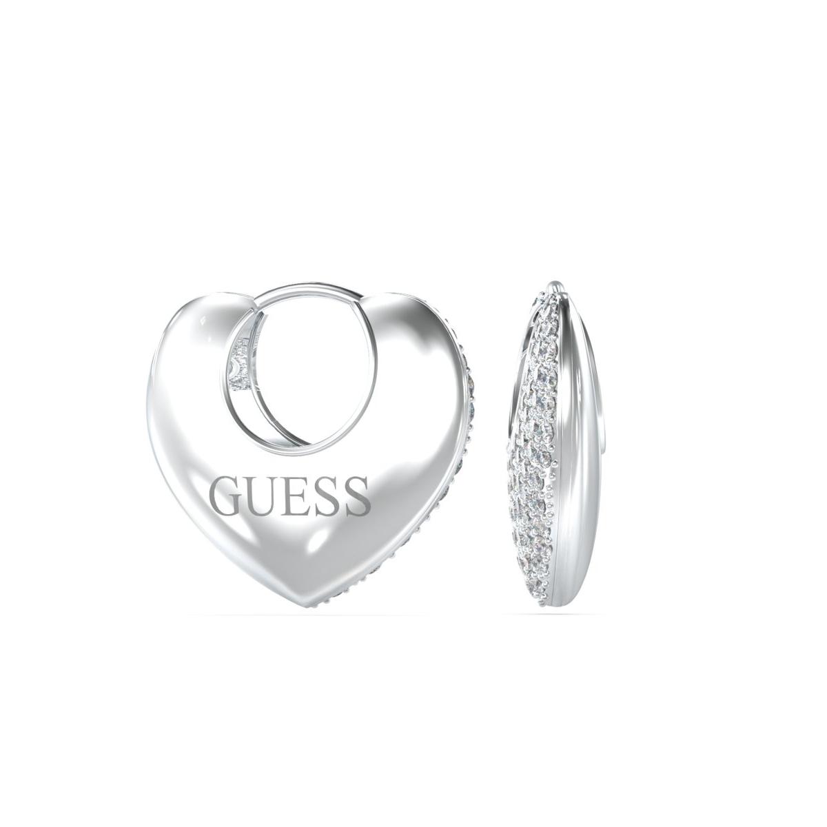 Guess Pendientes Mujer Crazy In Love De Acero Blanco, Plateado