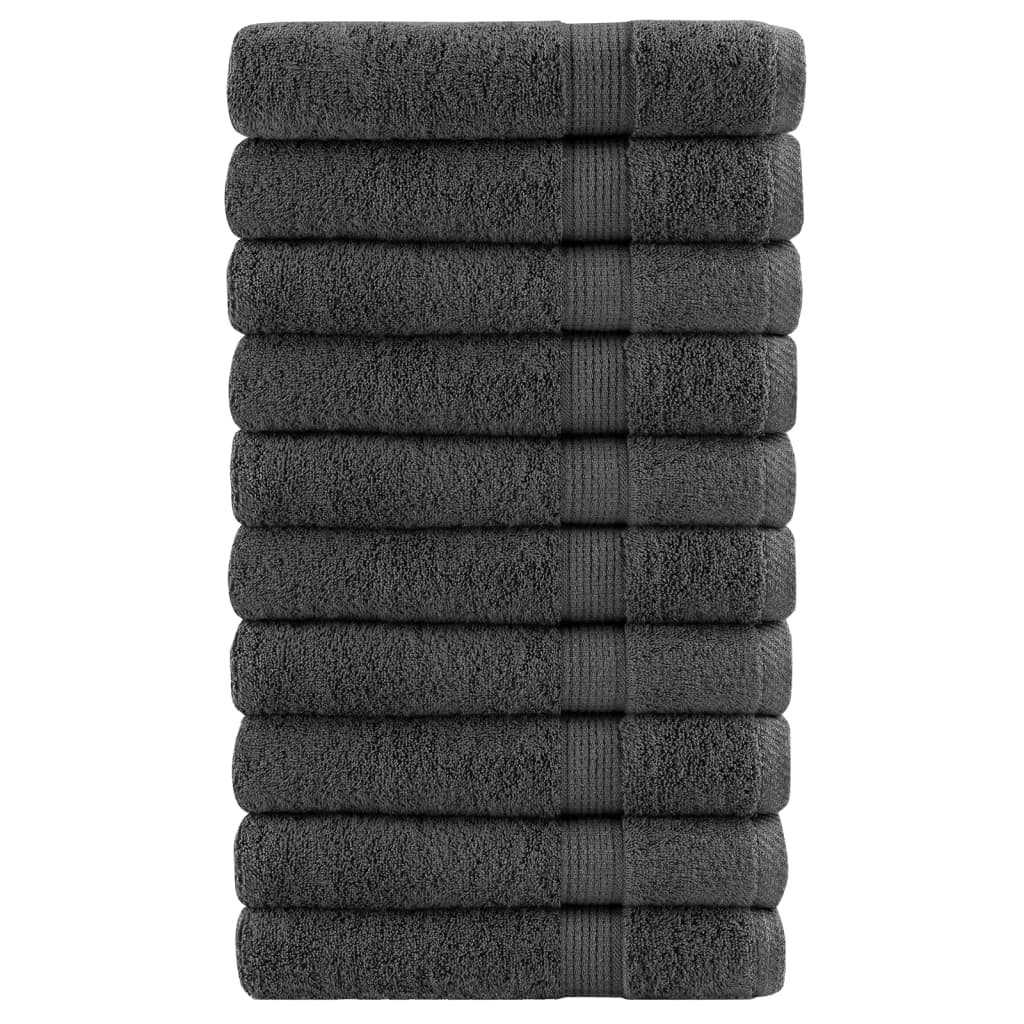 vidaXL Toallas de sauna 10 uds 100% algodón 80x200 cm 600 gsm toalla Color Dorado,  Antracita,  Azul y mas