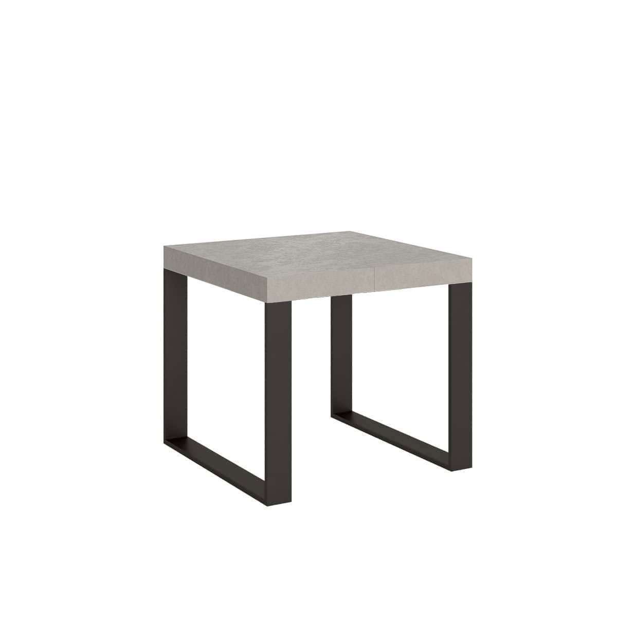 Mesa extensible 90/246x90 cm Tecno cachemir patas antracita - Itamoby
