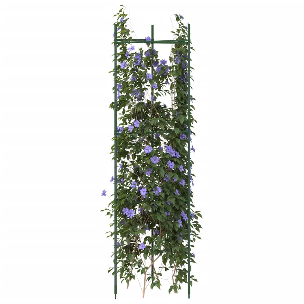 vidaXL Tutores para tomates (6 unidades) acero y PP Dimensiones 116 cm, 154 cm