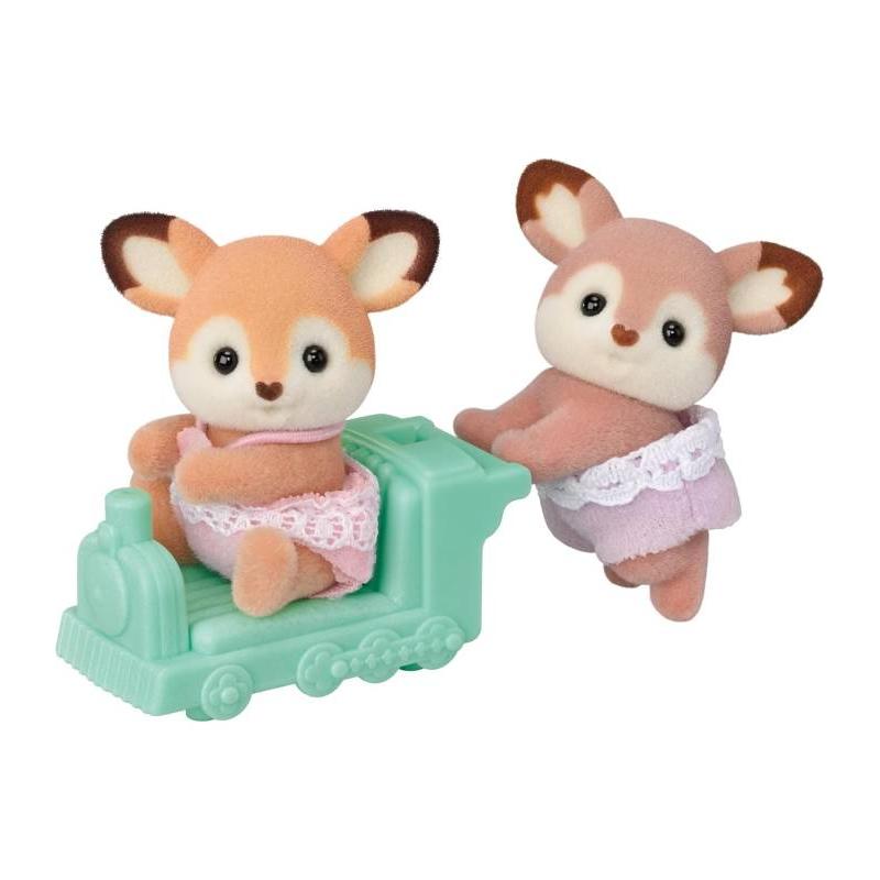 SYLVANIAN FAMILIES GEMELOS CIERVO - MINI FIGURAS DE BEBÉS ANIMALITOS