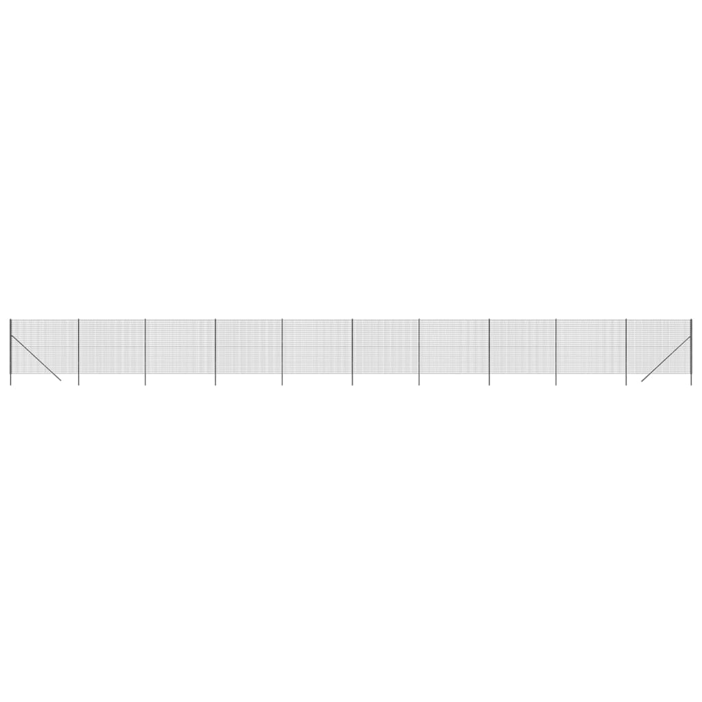 vidaXL Cerca de alambre de acero galvanizado gris antracita 1,8x25 m