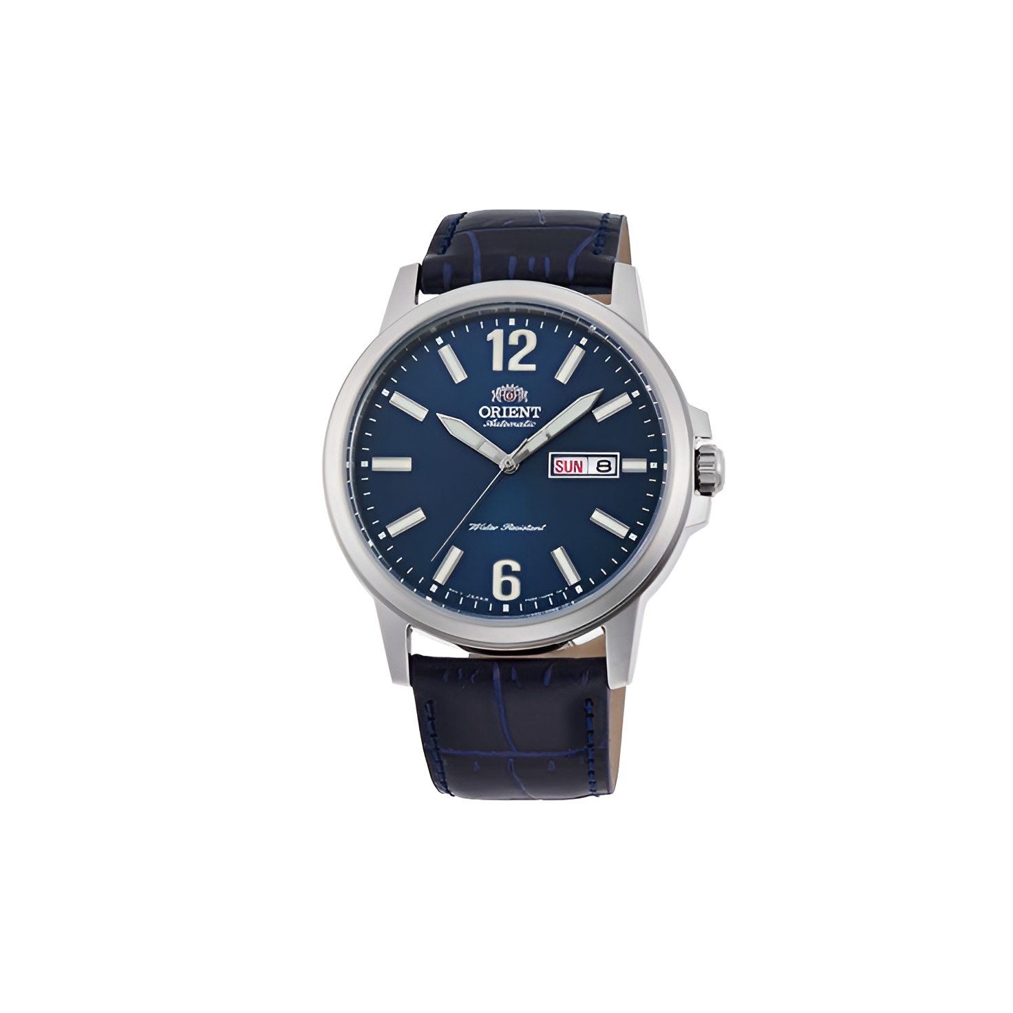 Reloj Automático Hombre Orient Commuter RA-AA0C05L dial azul correa cuero
