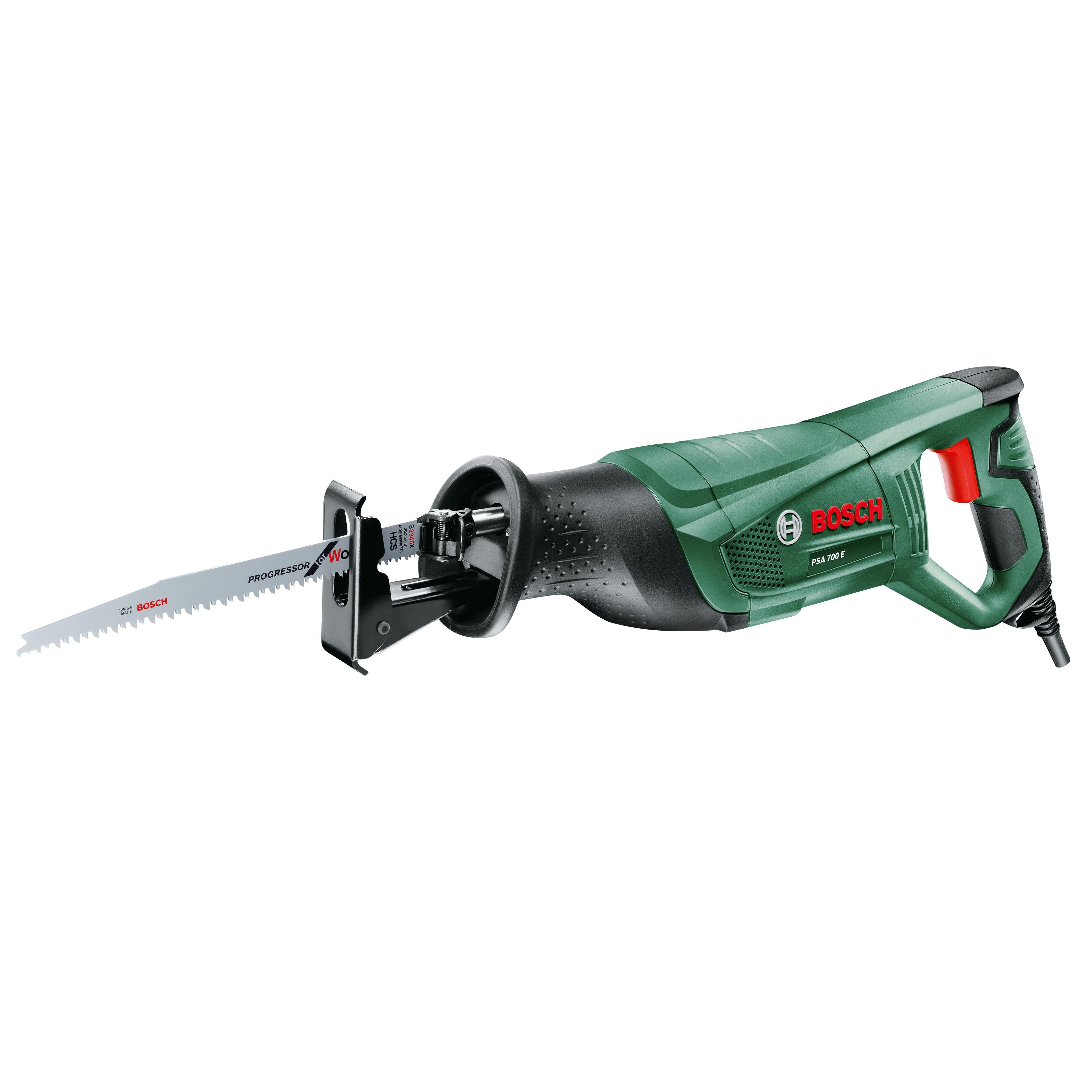 Bosch - Sierra Sable con Cable - PSA 700 E - 710W de Potencia, Incluye 1 Hoja de Sierra para Madera