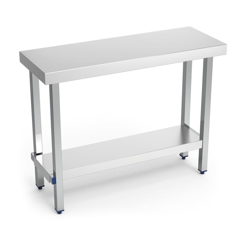Mesa central plegable c/entrepaño 1300x400x63/860 mm.