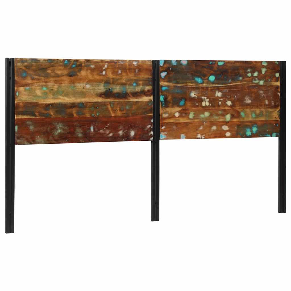 vidaXL Cabecero 200 cm Madera Maciza Reciclada y Hierro