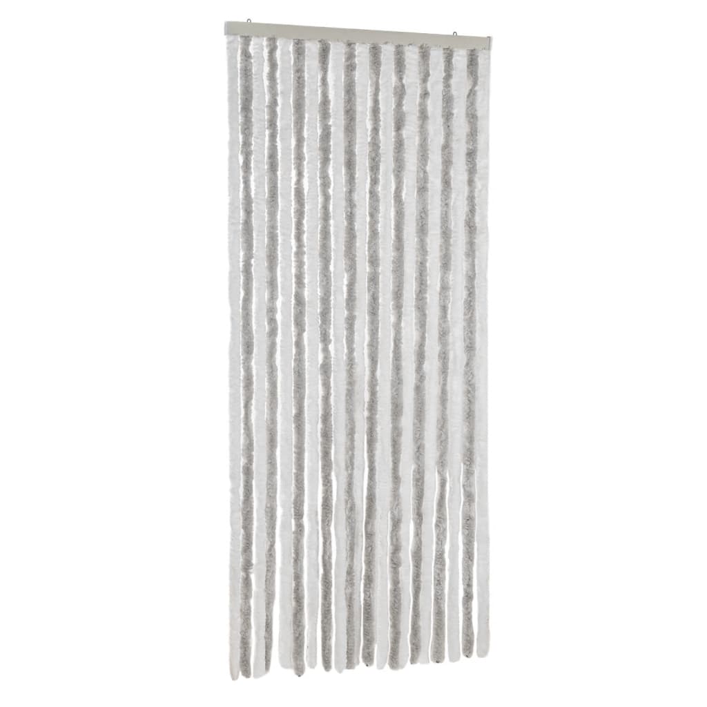 vidaXL Cortina Antimoscas Persiana Protección Chenilla 90x220 cm Color Beige,  beige and dark brown,  Gris y mas