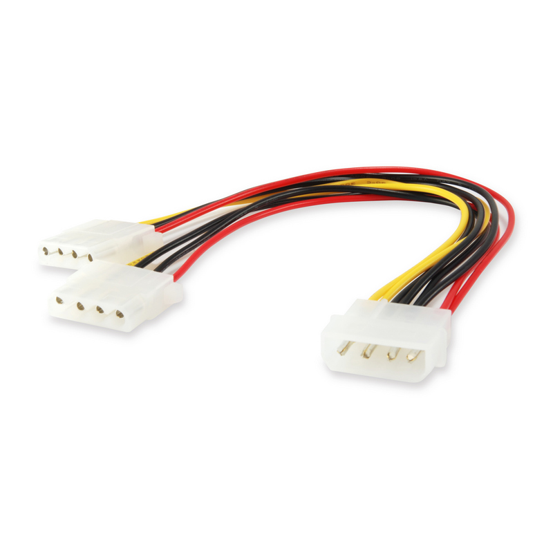 Equip molex duplicator cable 4 pin to 2x 4 pin male/female