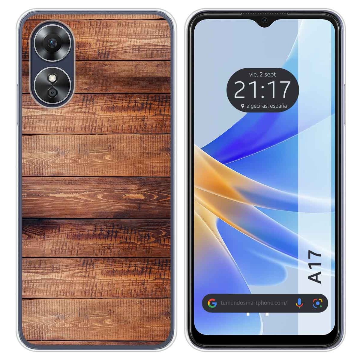 Funda Silicona para Oppo A17 diseño Madera 02 Dibujos
