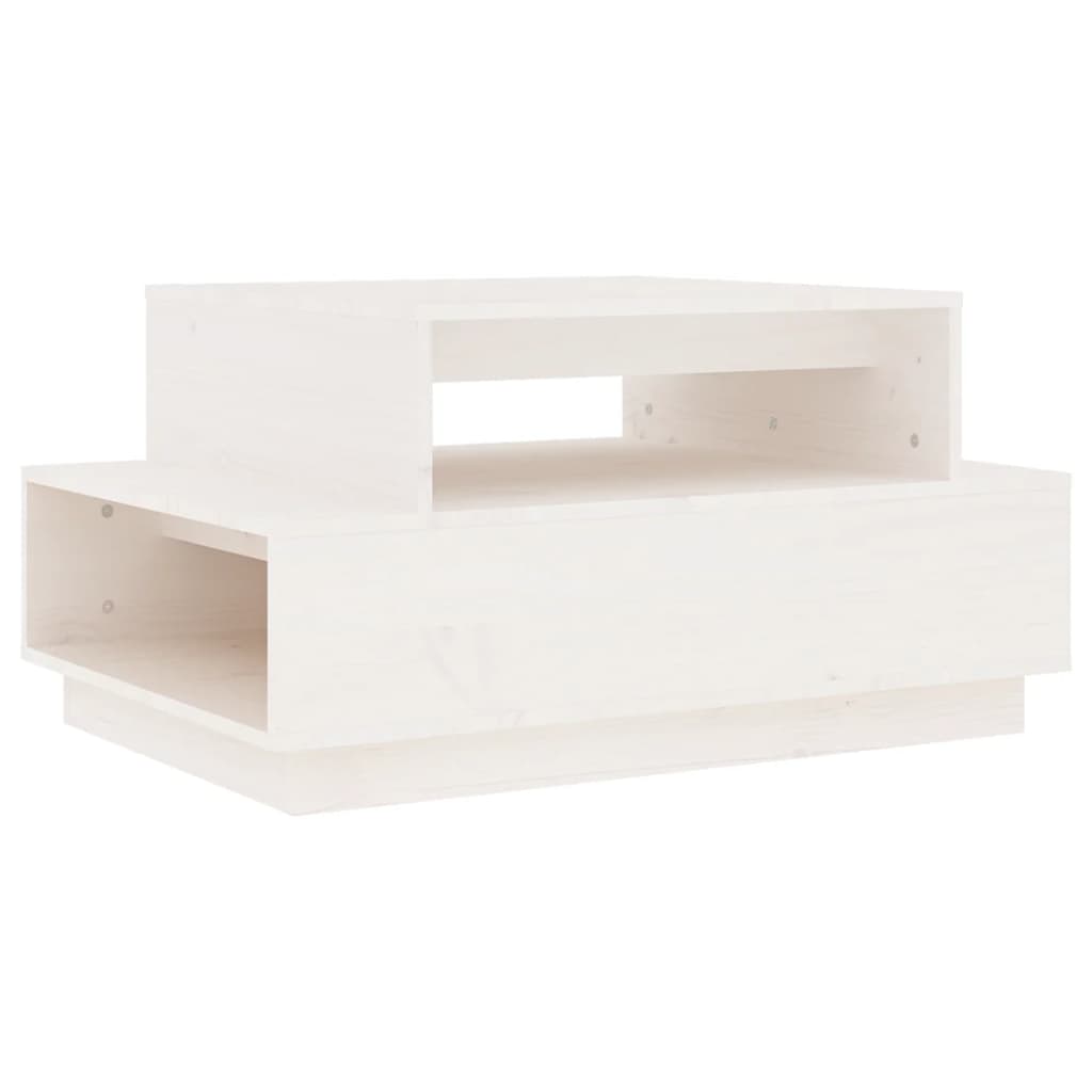 Vidaxl Mesa de Centro de Madera Maciza de Pino 80x55x40,5 Cm Natural