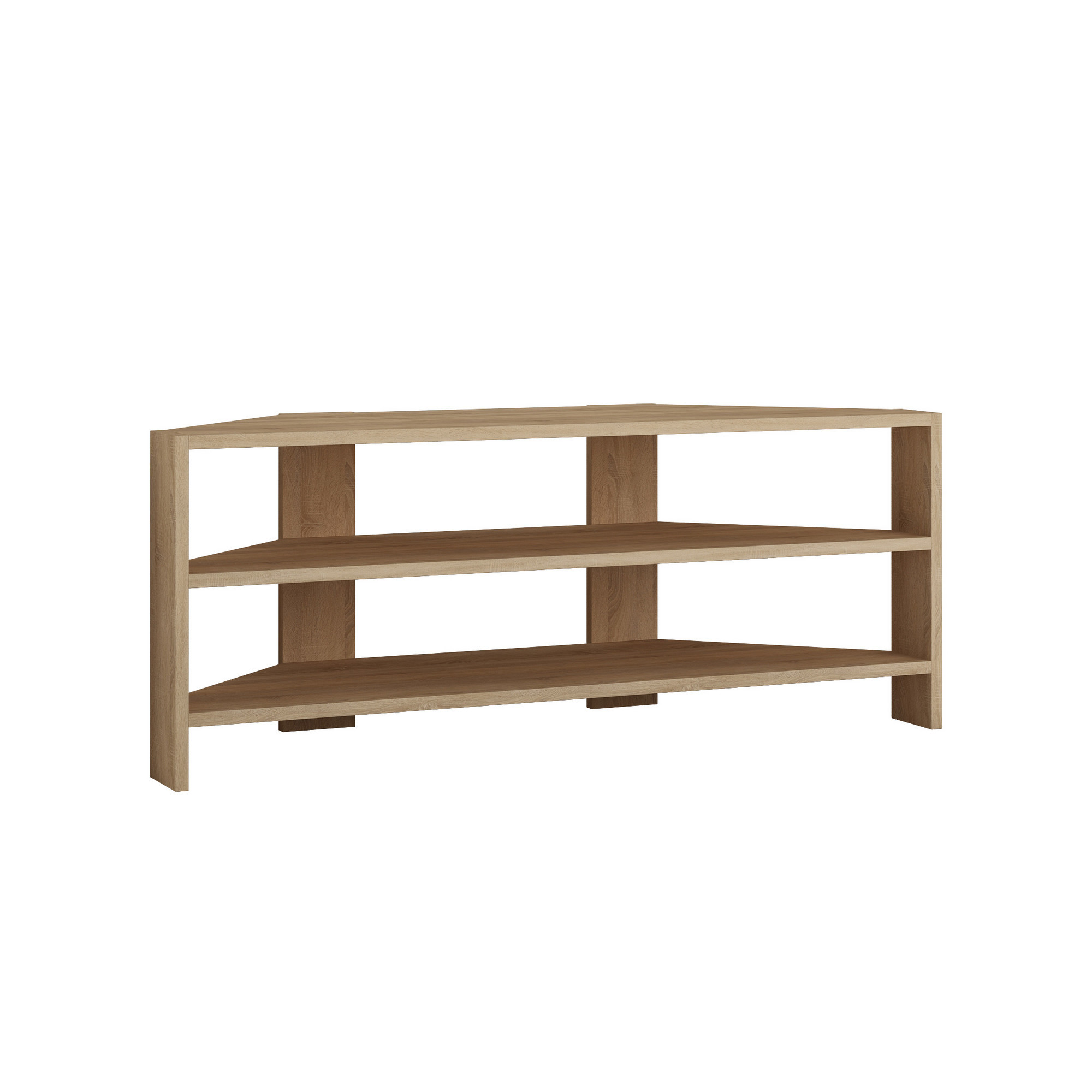 Habitat y Jardin - Mueble TV esquinero de madera "Thales" - 114 x 36 x 45 cm - Beige