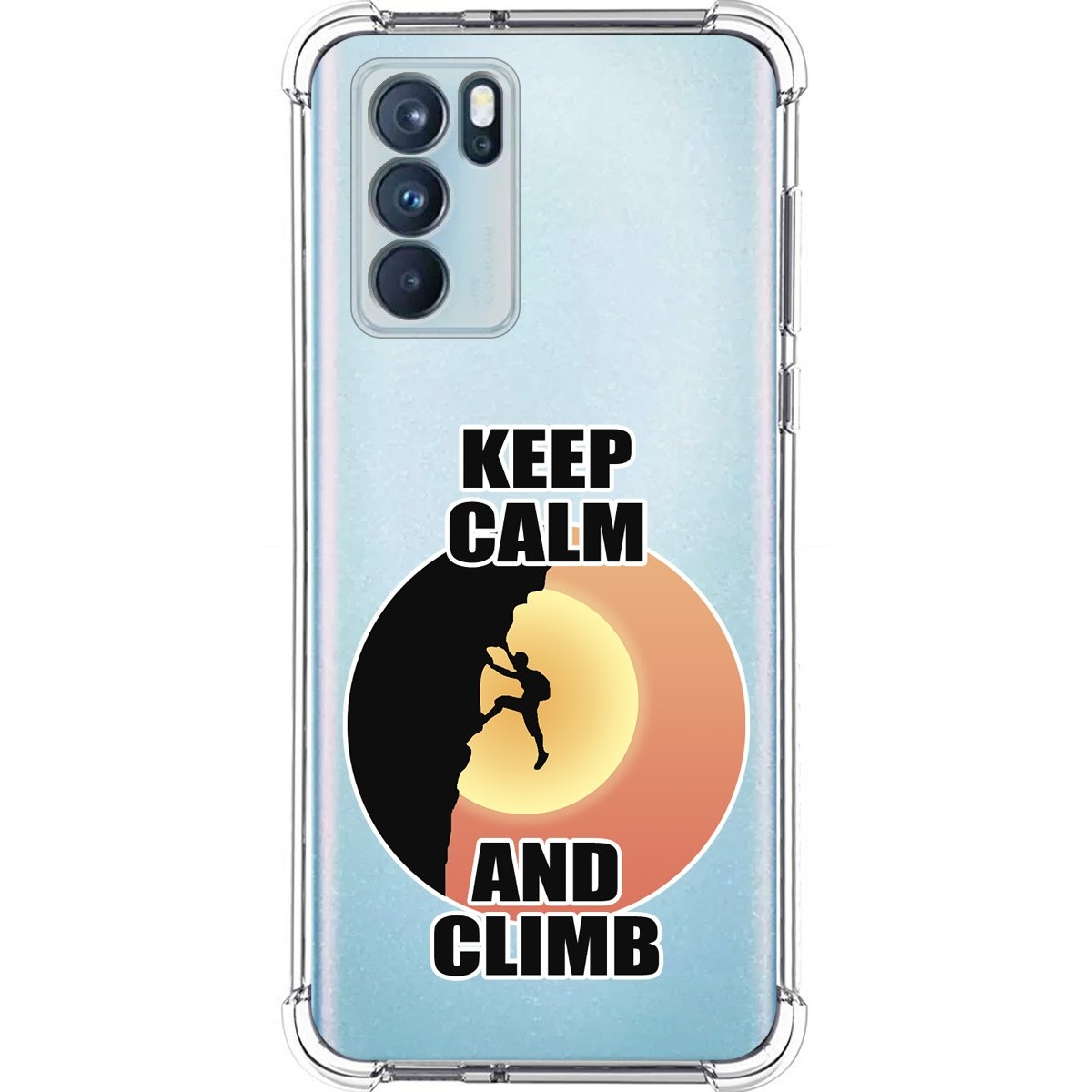 Funda Silicona Antigolpes para Oppo Reno 6 Pro 5G diseño Hombre Escalada Dibujos