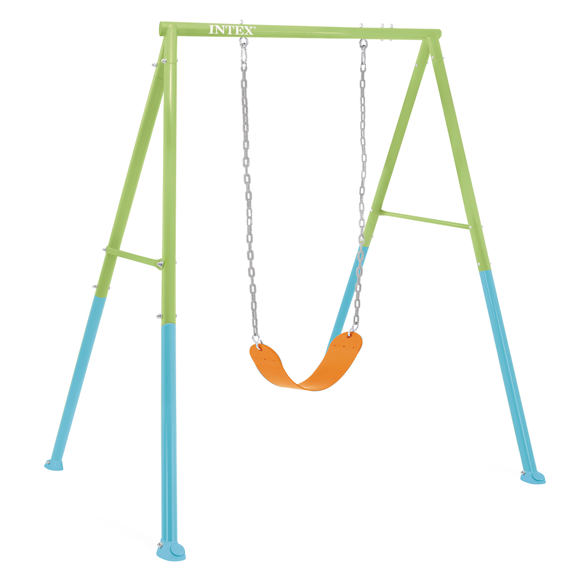 INTEX Columpio infantil, Altura regulable, Cadenas ajustables, Asiento flexible, Columpio jardín, Certificado CE, hasta 10 años, Columpios infantiles, Columpios para niños
