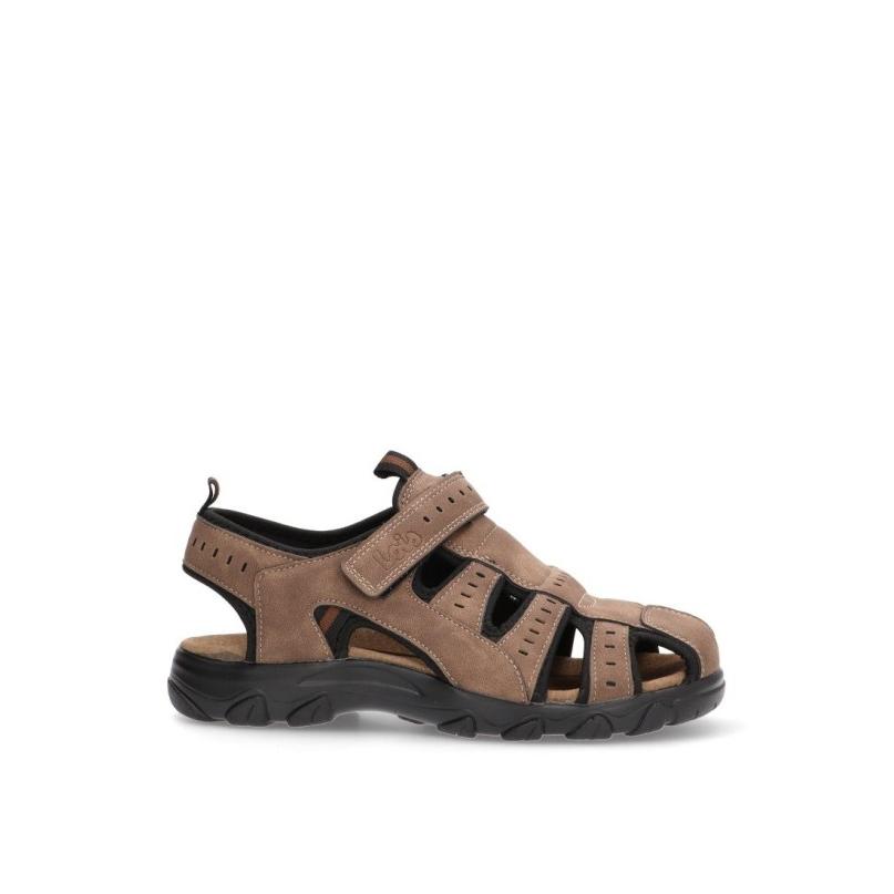 Sandalia Lois - Hombre - Suela Plana - Modelo 86055 - Color Marron