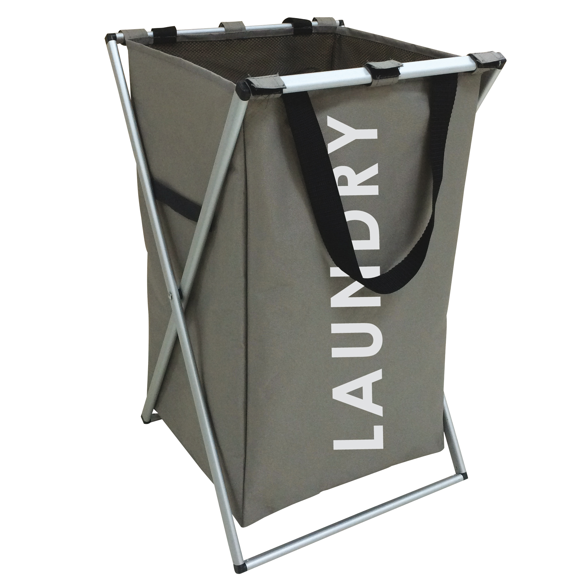 MSV Cesto Plegable para Ropa de Lavandería 35x35x58 Cm Beige