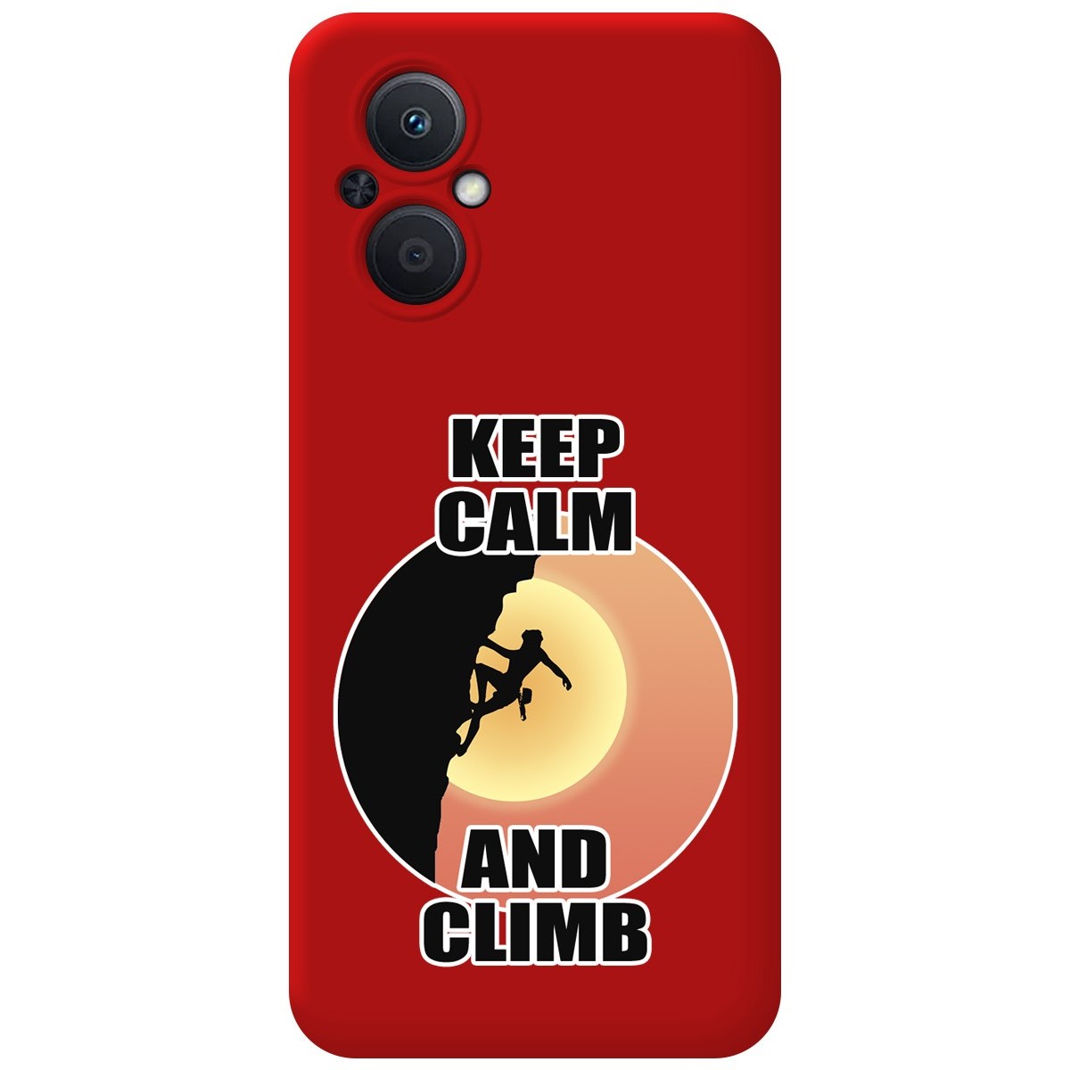 Funda Silicona Líquida Roja para Oppo Reno 8 Lite 5G diseño Mujer Escalada Dibujos