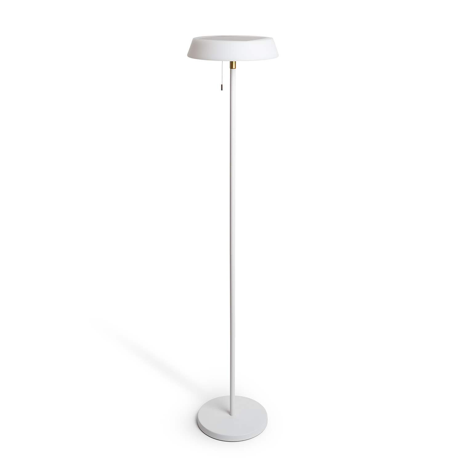 LEDKIA LIGHTING Lámpara de Pie Solar Exterior LED 2.6W Aldana Blanco