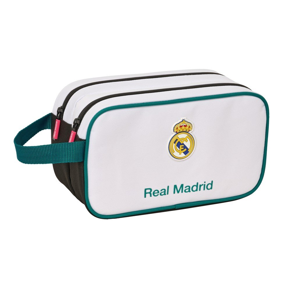 SAFTA  NECESER 2 DEPARTAMENTOS ADAPTABLE A CARRO REAL MADRID 1ª EQU REAL MADRID 1ª EQUIP. 26/ 27 12x26x15 Cms.