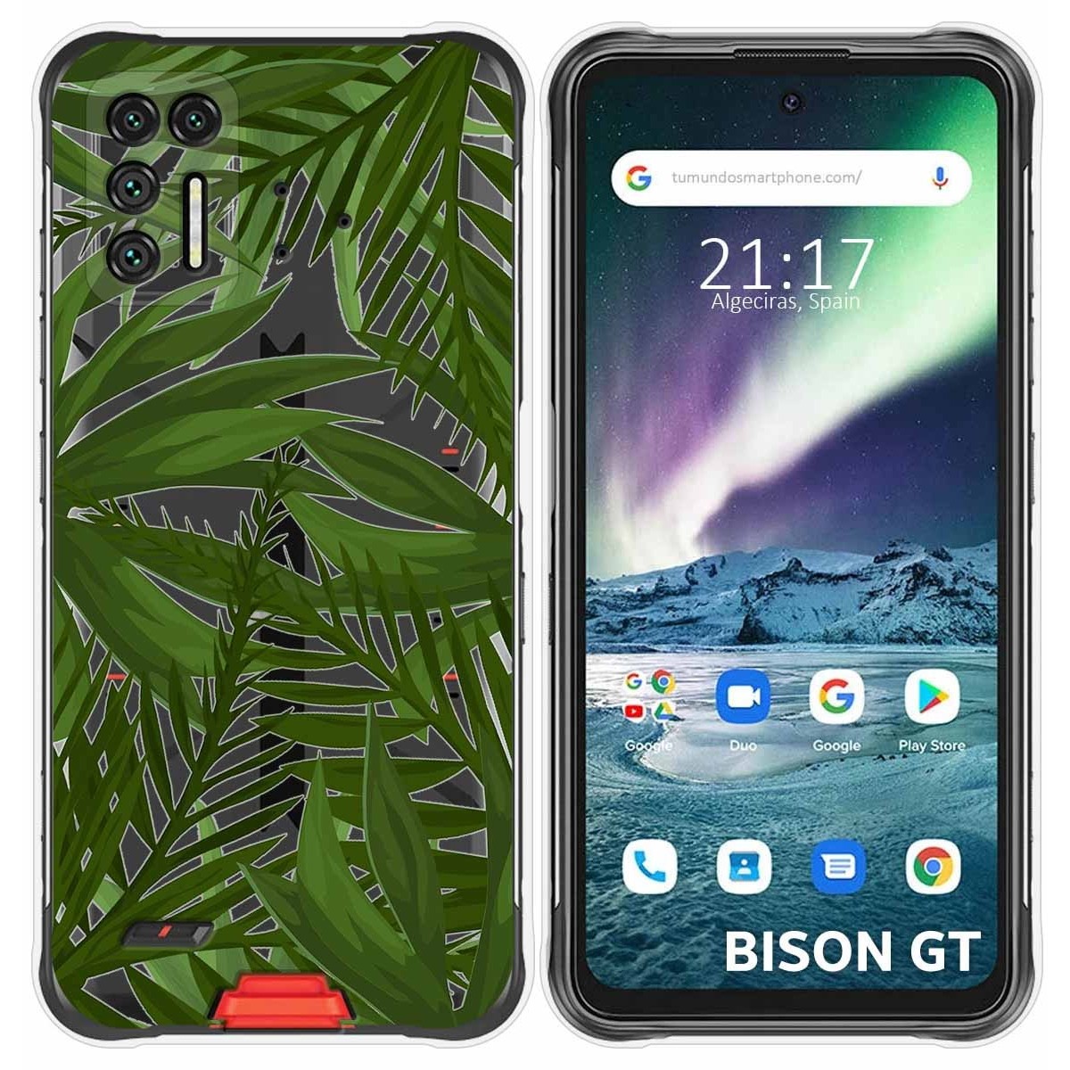 Funda Silicona Transparente para Umidigi Bison GT diseño Jungla Dibujos