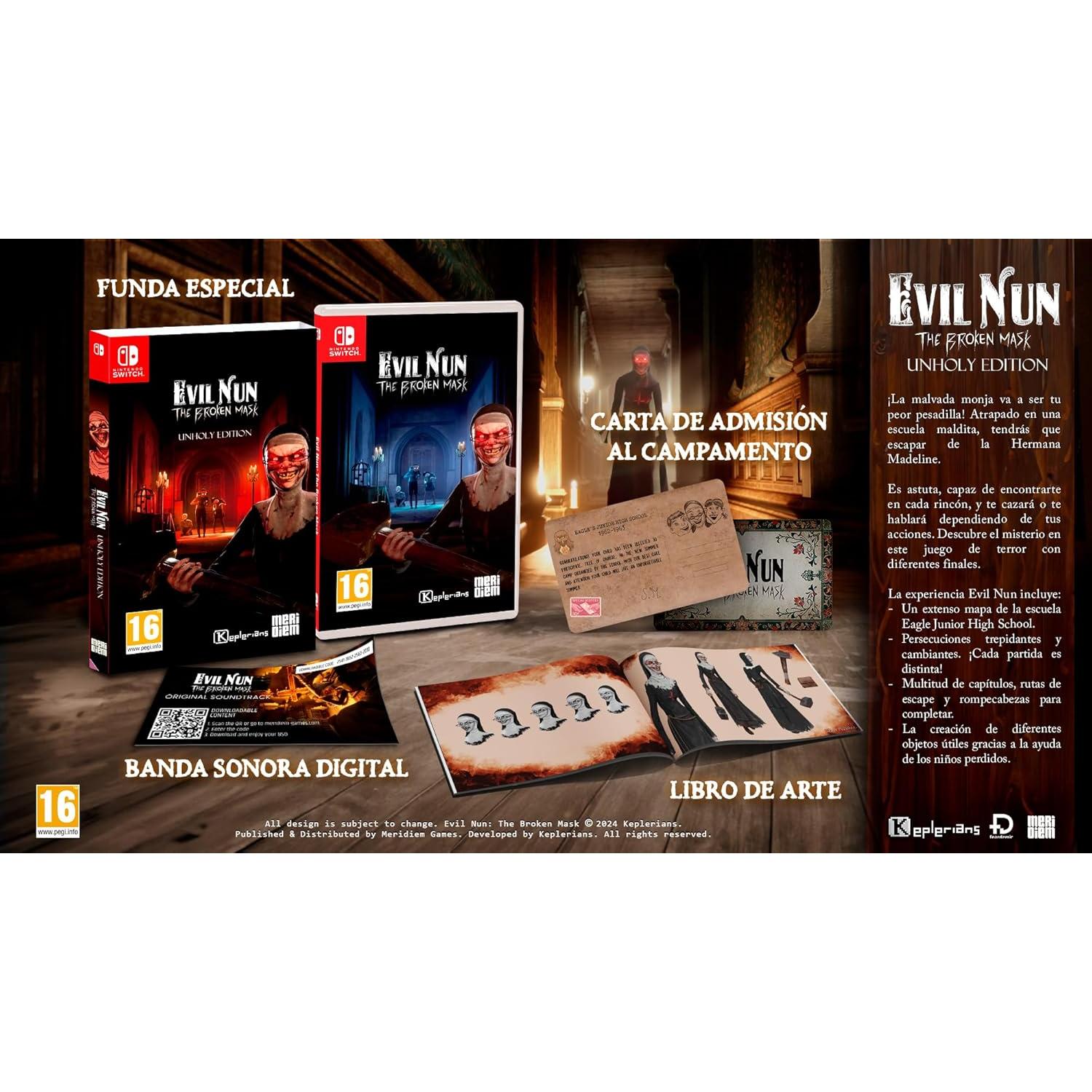 Evil Nun The Broken Mask Unholy Edition - Switch - Nuevo Precintado - PAL España - Meridiem