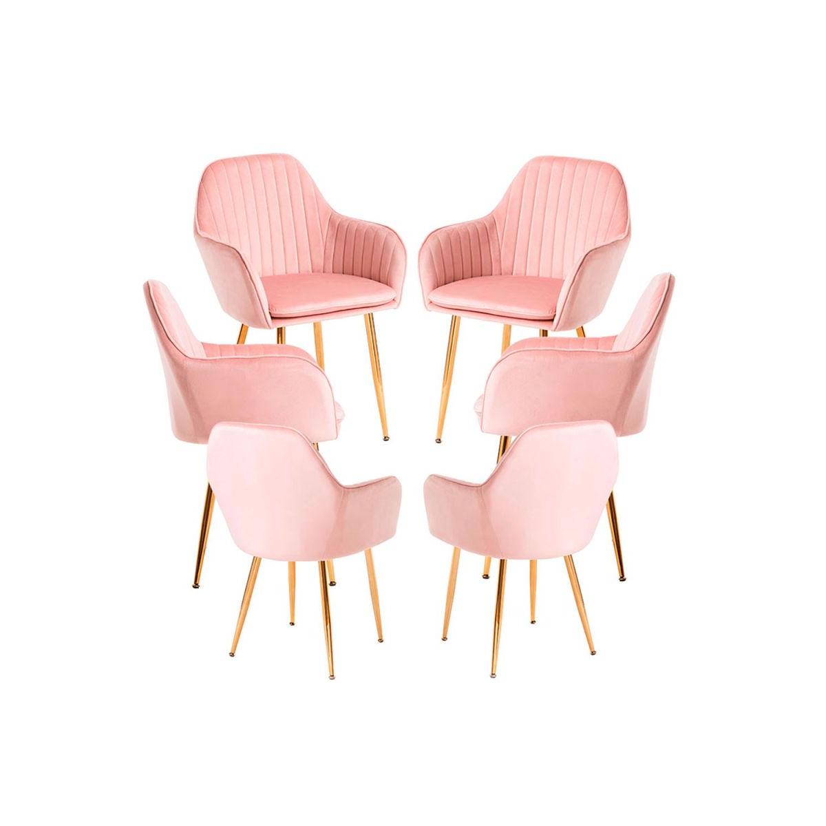 Regalos Miguel - Packs Sillas Comedor - Pack 6 Sillas Chic Golden - Rosa