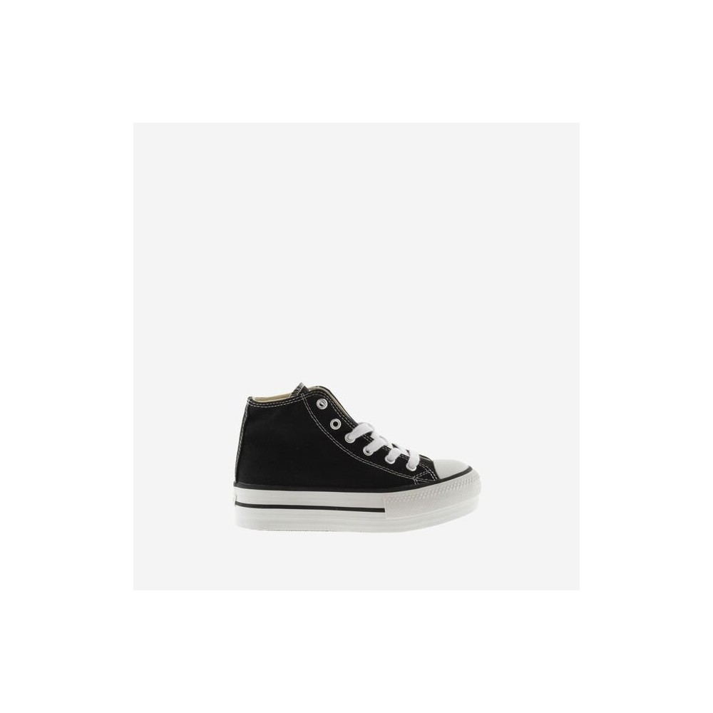 Zapatillas de lona mujer VICTORIA 1061101 BOTA BASQUET DOBLE PISO, NEGRO 15952 XL