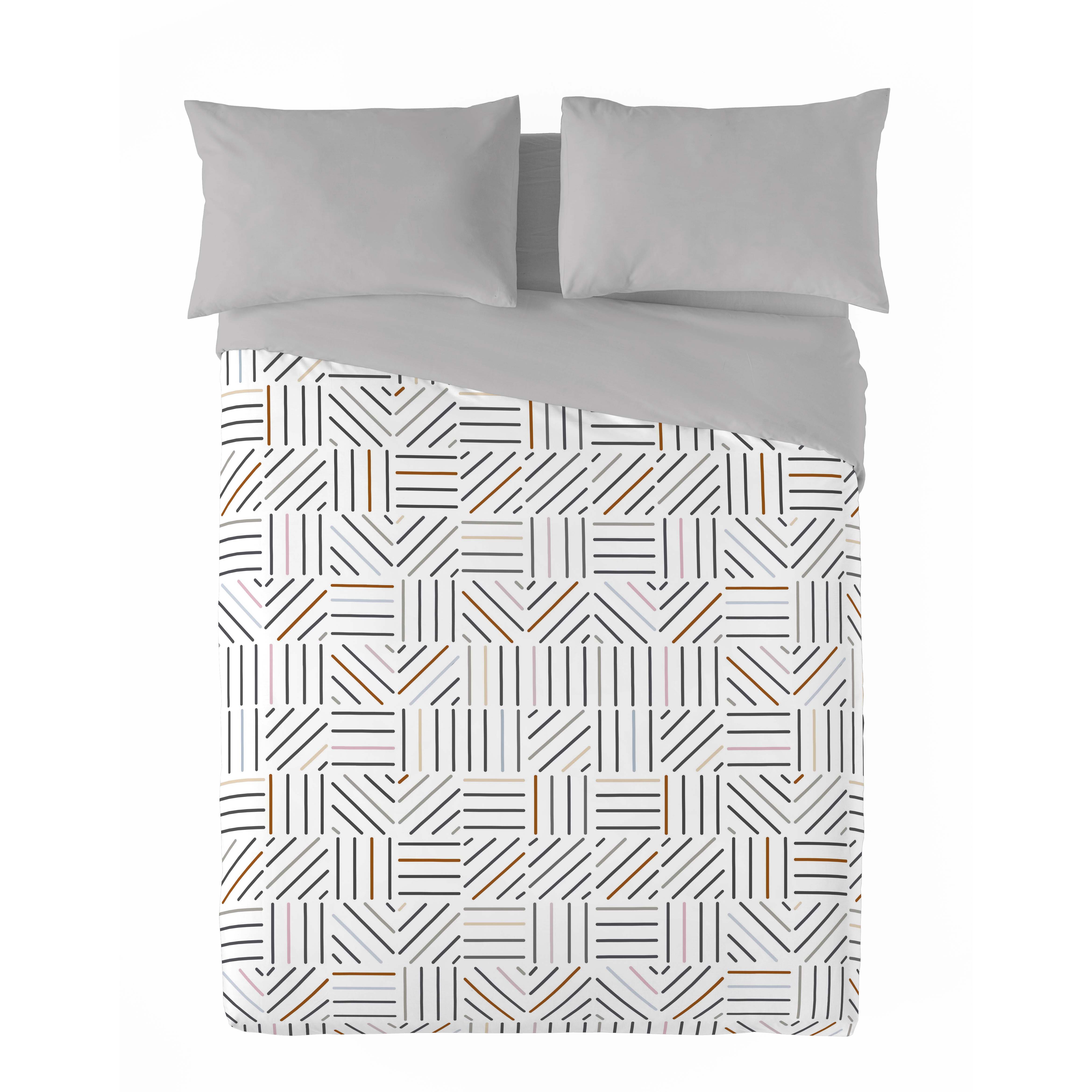 SANDAL - Funda Nórdica Estampada - Algodón Extrasuave - Incluye  1 o 2 Fundas de Almohada - 6 Modelos diferentes - Modelos Geometricos - Cama 90/135/150/180 cm